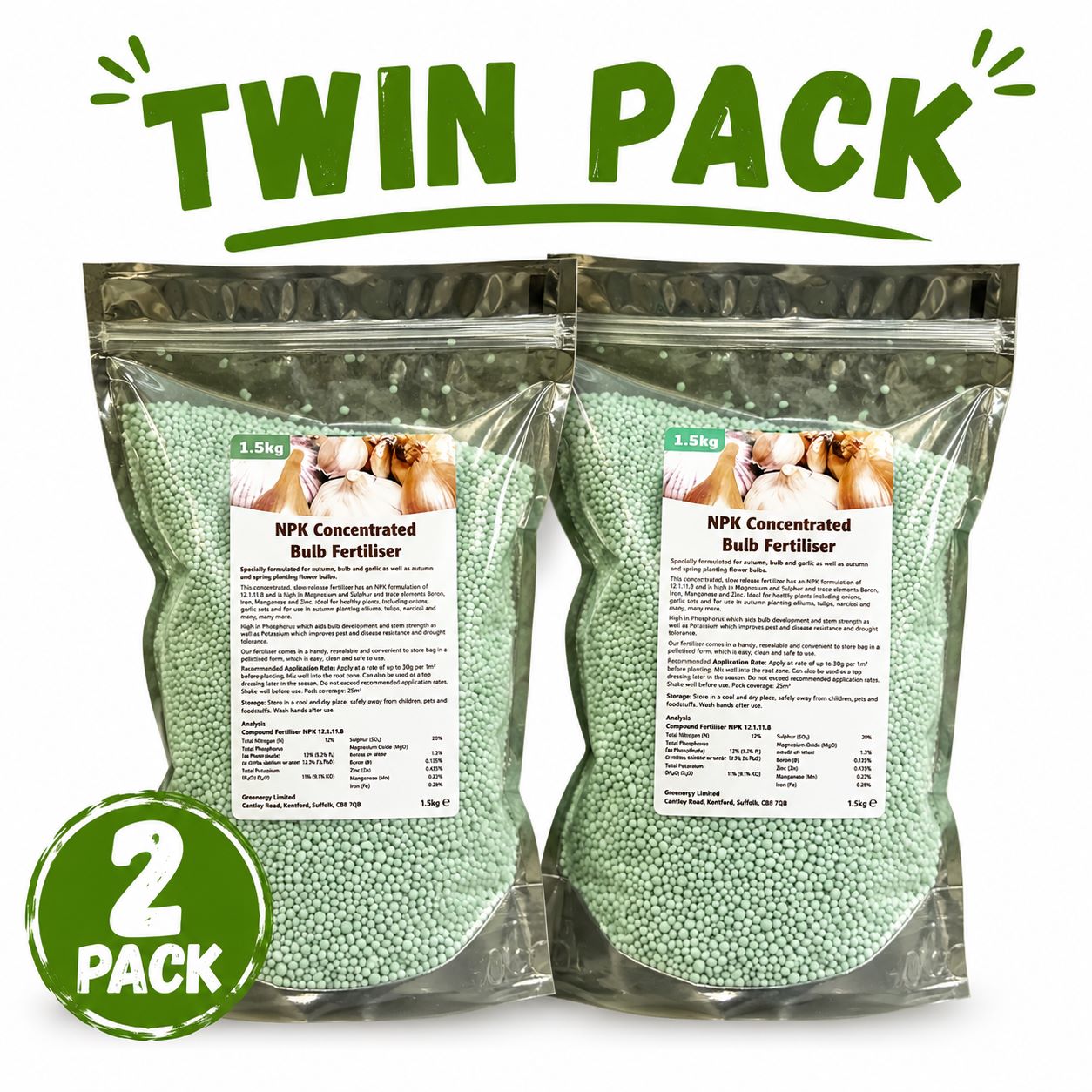 Onion and Bulb Fertiliser 1.5kg (twin pack)