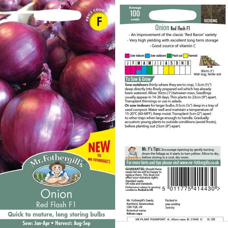 Onion Red Flash F1 Seeds