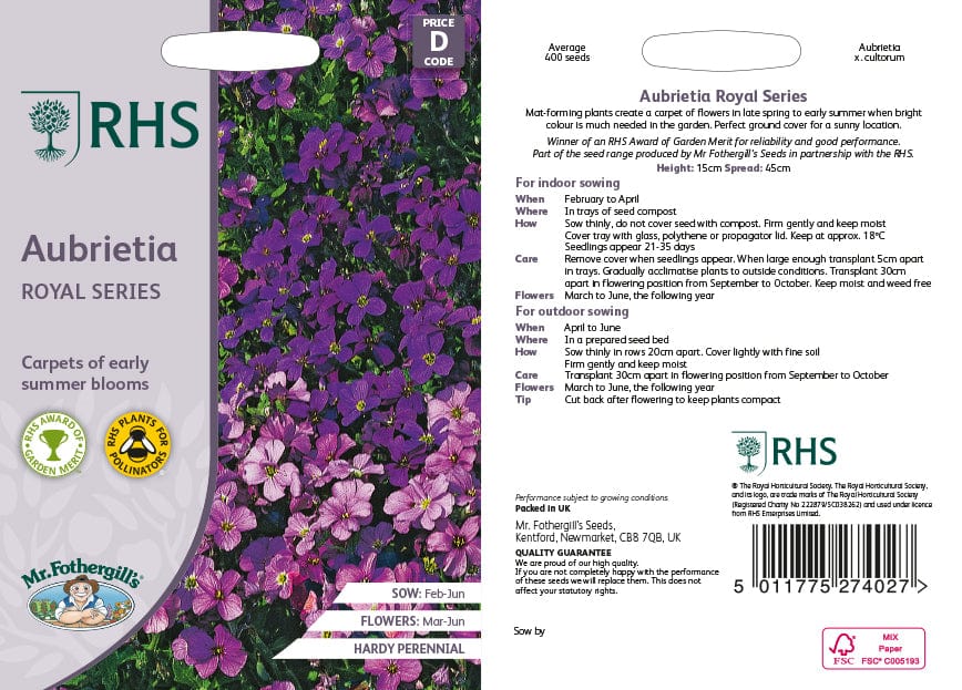 RHS Aubrieta Royal Series