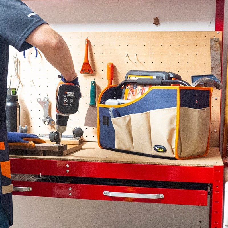 Rigid Tool Bag Orange and Navy