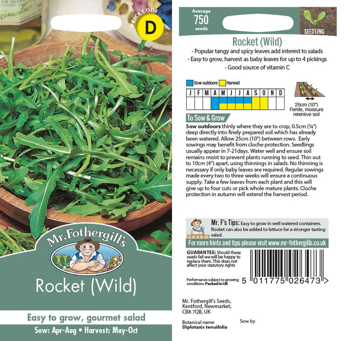 Rocket Seeds | Buy Rocket Seeds | Mr Fothergill's