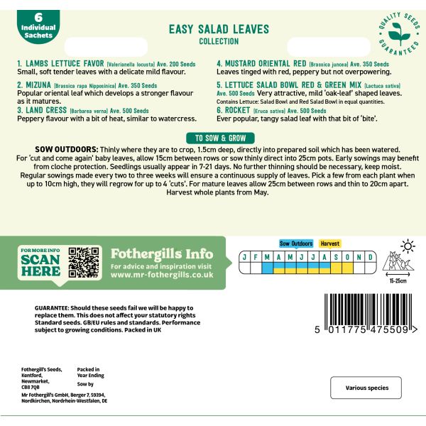 Seed Collection Salad Leaves Easy