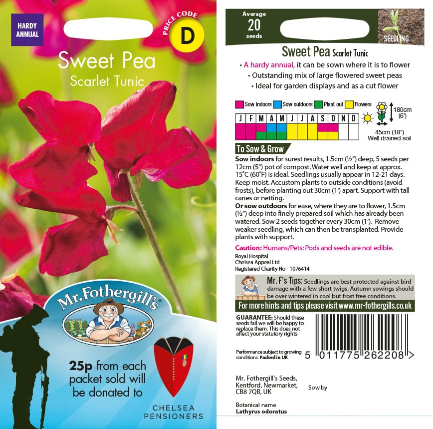 Sweet Pea Scarlet Tunic Seeds