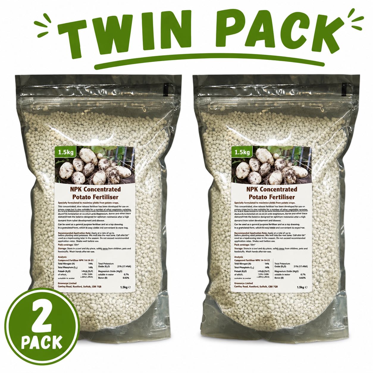 Potato Fertiliser 1.5kg (twin pack)