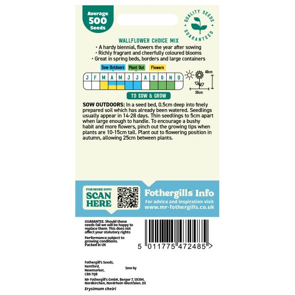 Wallflower Choice Mixed Seeds