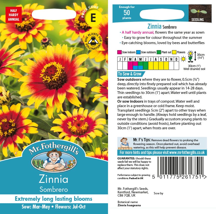 Zinnia Sombrero Seeds