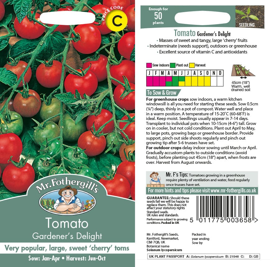 Tomato (Cherry) Gardener's Delight Seeds